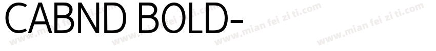 CABND BOLD字体转换